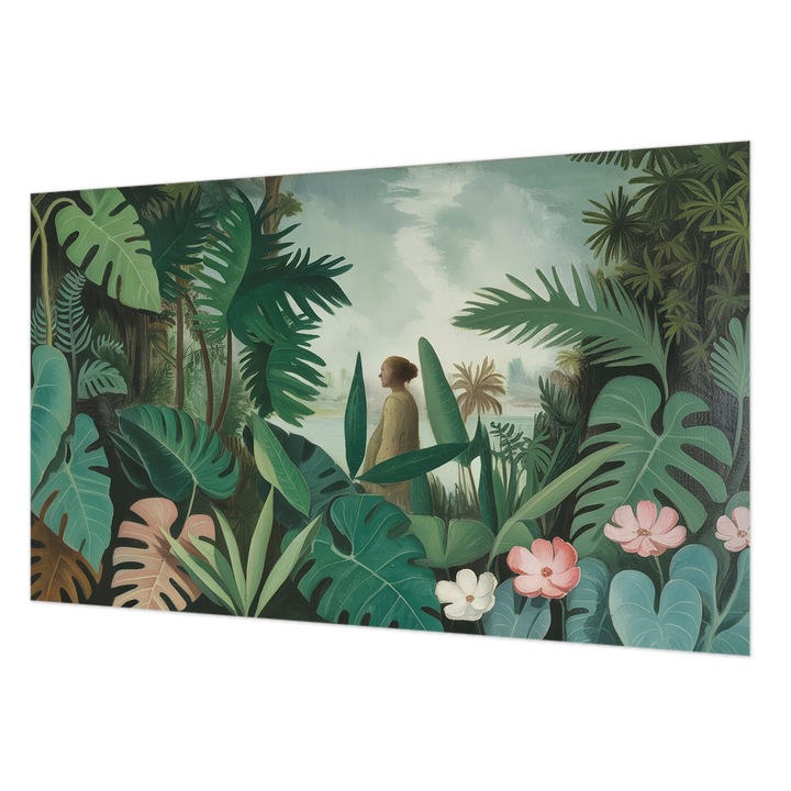 Modern Tapétatekercs De Perete, Wallfluent, Jungla exotica, Verde, 416 x 254 cm, Elegant, Pentru Dormitor, Bucatarie, 010100060100000284712