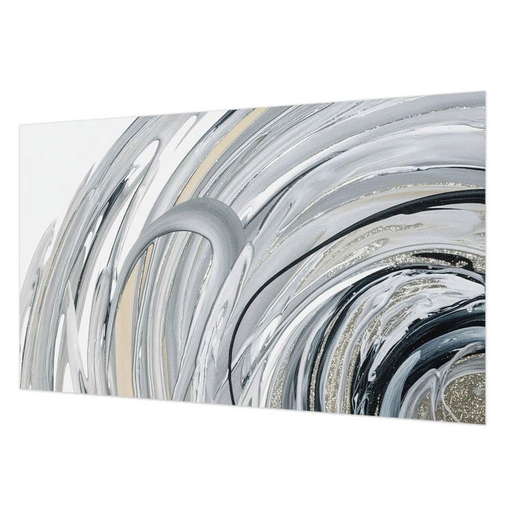 Fali Fotótapéta, Wallfluent, Marmura abstracta, Gri, 416 x 254 cm, Art Deco, Pentru Birou, 010100060100000284787