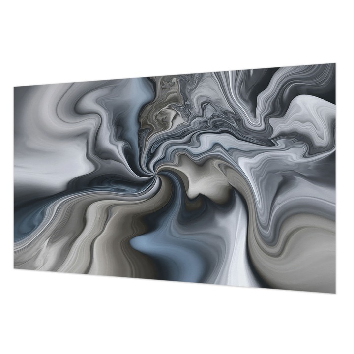 Fali Fotótapéta, Wallfluent, Nori involburati, Gri, 416 x 254 cm, Elegant, Pentru Birou, 010100060100000284789