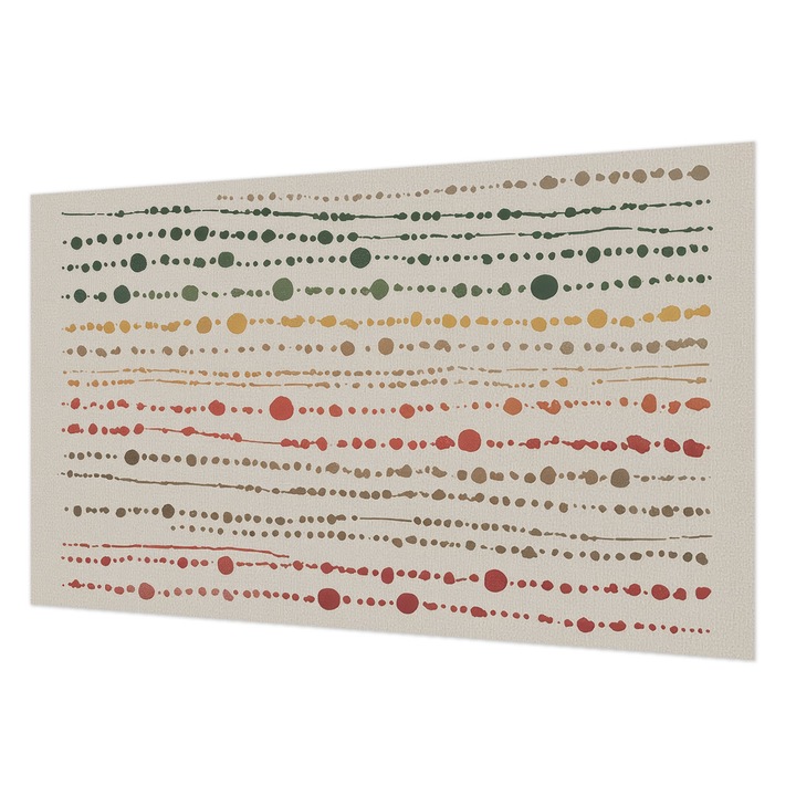 Fotótapéta Modern De Perete, Wallfluent, Puncte colorate, Verde, 416 x 254 cm, Art Deco, Pentru Uz Intern, 010100060100000284831