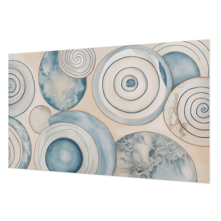 Fali Fotótapéta, Wallfluent, Vartejuri spiralate, Bej, 416 x 254 cm, Art Deco, Pentru Uz Intern, 010100060100000284836