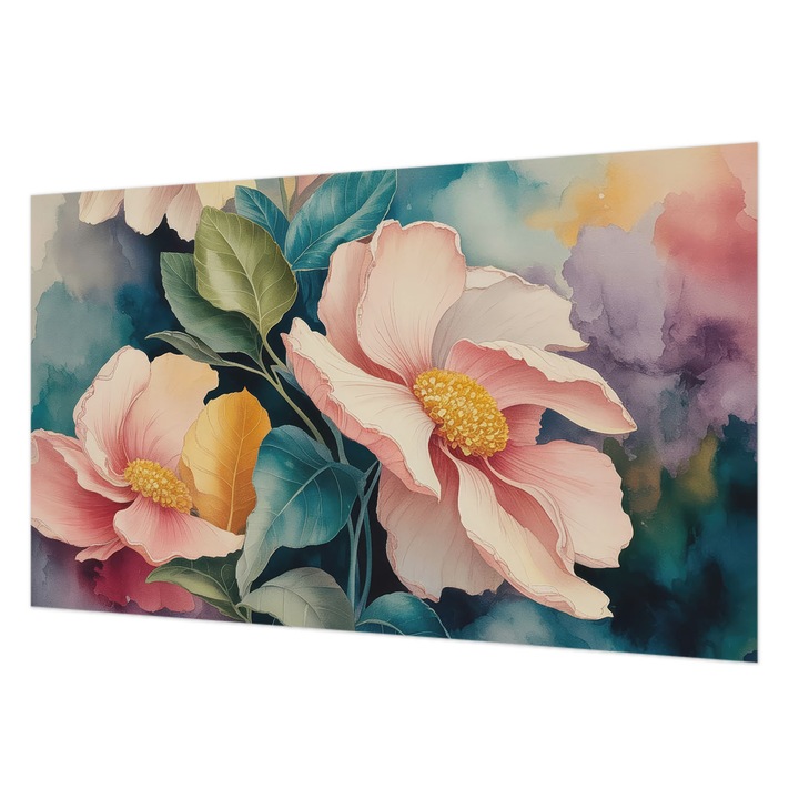 Fotótapéta Falra, Wallfluent, Eleganta florala, Roz, 416 x 254 cm, Decorativ, Pentru Uz Intern, 010100060100000284851