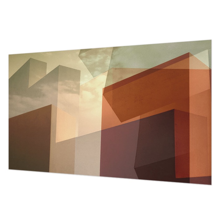 Fali Fotótapéta, Wallfluent, Forme abstracte, Maro, 416 x 254 cm, Decorativ, Lavabil, 010100060100000285090