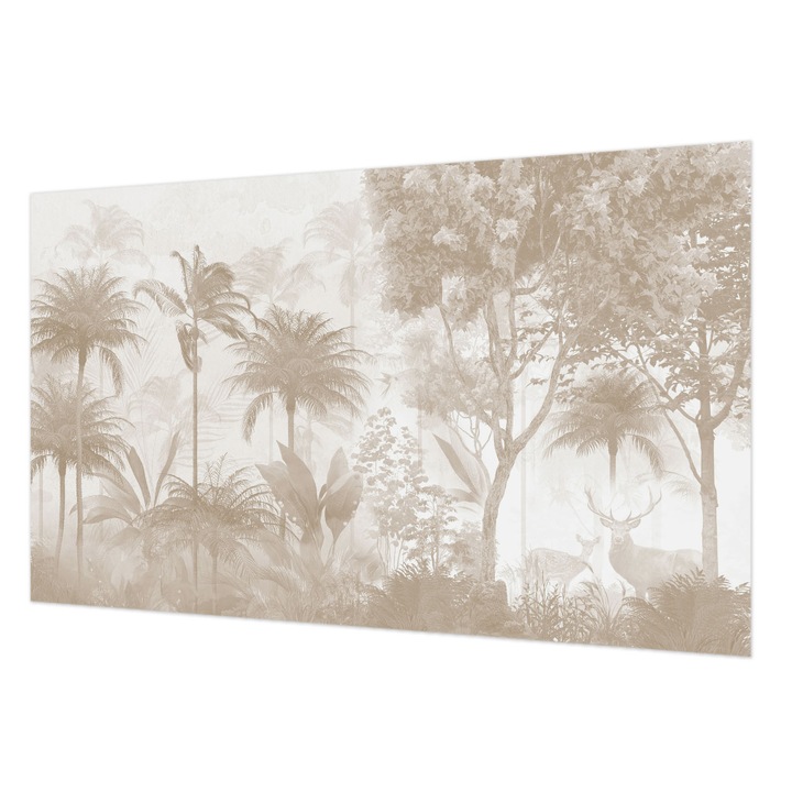 Tapet Vlies De Perete, Wallfluent, Peisaj tropical, Bej, 416 x 254 cm, Decorativ, Pentru Birou, 010100060100000285216