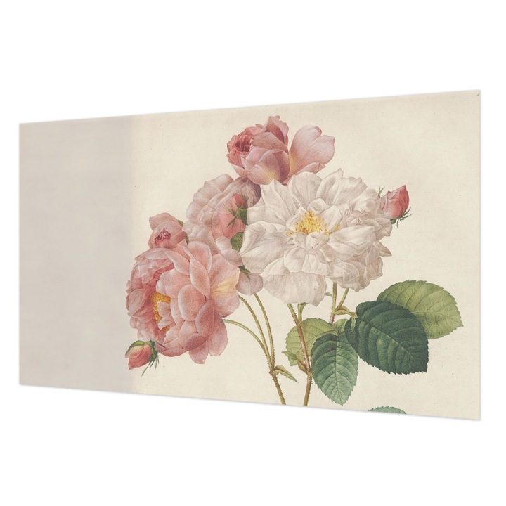 Fotótapéta De Perete, Wallfluent, Trandafiri romantici, Roz, 416 x 254 cm, Decorativ, Usor De Instalat, 010100060100000285380