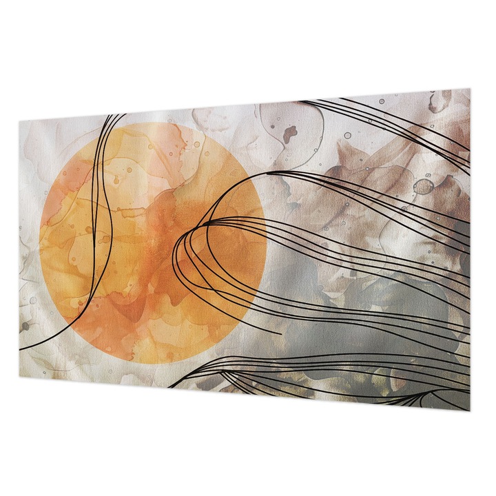 Vlies Fotótapéta De Perete, Wallfluent, Abstractie armonioasa, Portocaliu, 416 x 254 cm, Decorativ, Adeziv Puternic, 010100060100000285114