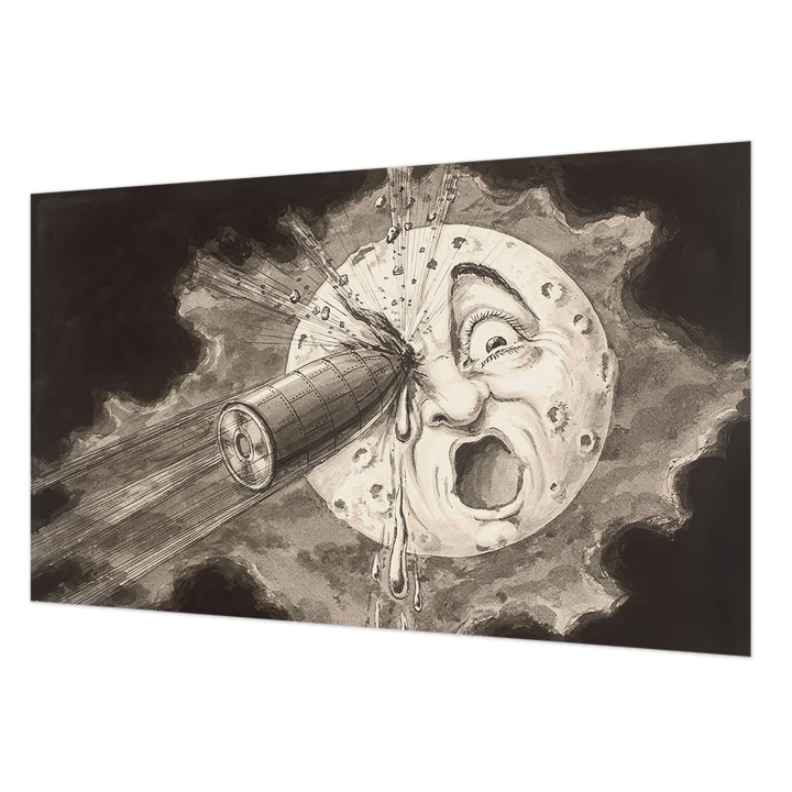 Tapéta Falra, Wallfluent, Kozmikus ütközés, Fekete és fehér, 416 x 254 cm, Vlies, Modern Tapétatekercs, 010100060100000285621