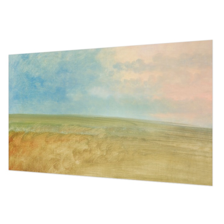 Fotótapéta Falra, Wallfluent, Pasztell mezők, Kék, 416 x 254 cm, Vlies, Stílusos, 010100060100000285635