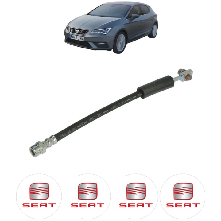 Furtun frana Spate Dreapta / Stanga SEAT LEON Hatchback Van (5F1) 2.0 Cupra 300 CP din 2017 - 2018, 4x Stickere auto cu SEAT