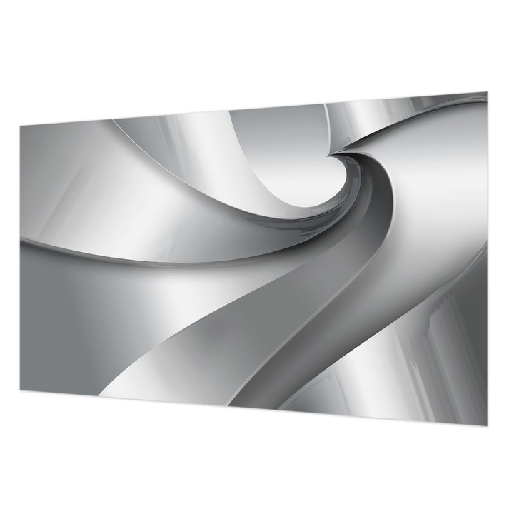 Tapet Vlies De Perete, Wallfluent, Spirale geometrice, Gri, 416 x 254 cm, Elegant, Pentru Birou, 010100060100000003076