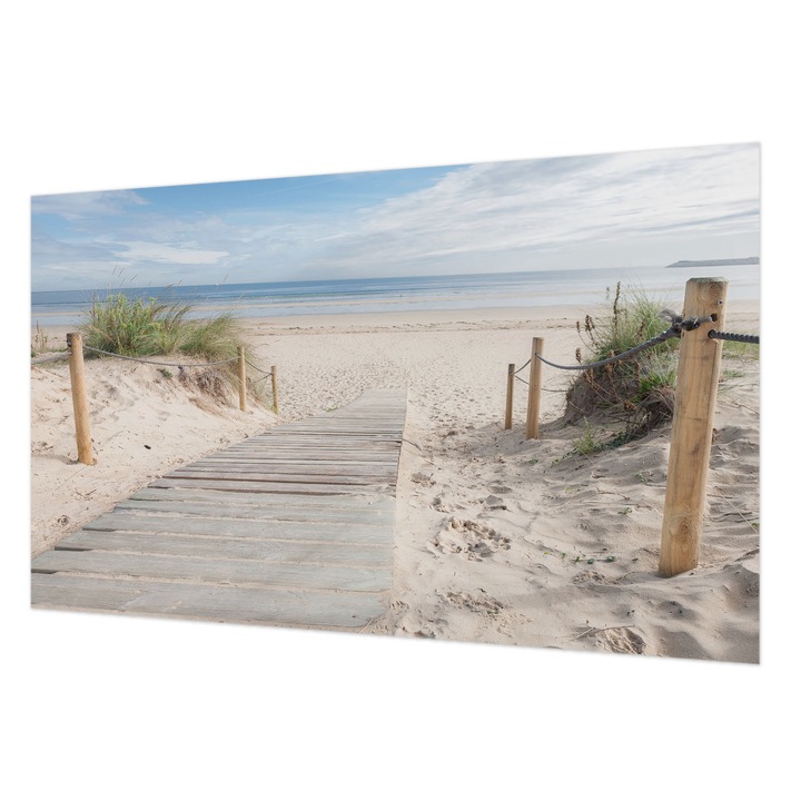 Vlies Fotótapéta De Perete, Wallfluent, Alee din lemn, Alb, 416 x 254 cm, Elegant, Pentru Birou, 010100060100000007551