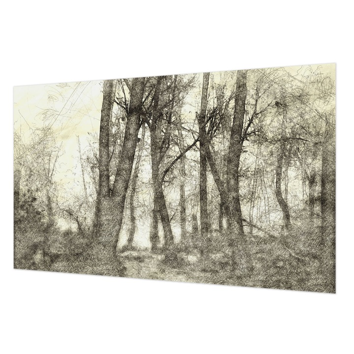 Tapet Vlies De Perete, Wallfluent, Melancolia Padurii, Multicolor, 416 x 254 cm, Elegant, Pentru Living, Hol, 010100060100000282787