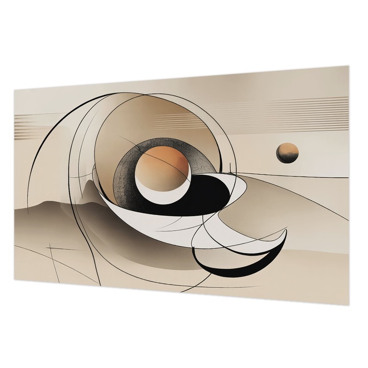 Fotótapéta Falra, Wallfluent, Abstractie armonioasa, Bej, 416 x 254 cm, Art Deco, Pentru Birou, 010100060100000284798