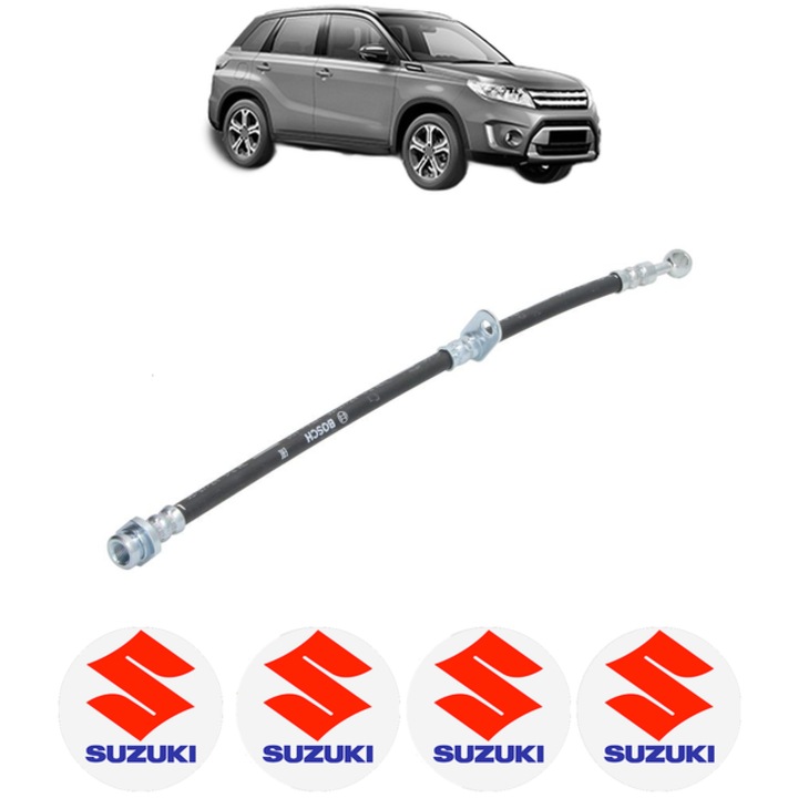 Furtun frana Fata Dreapta SUZUKI VITARA (LY) 1.0 AllGrip (APK 310) 111 CP din 2018, 4x Stickere auto cu SUZUKI