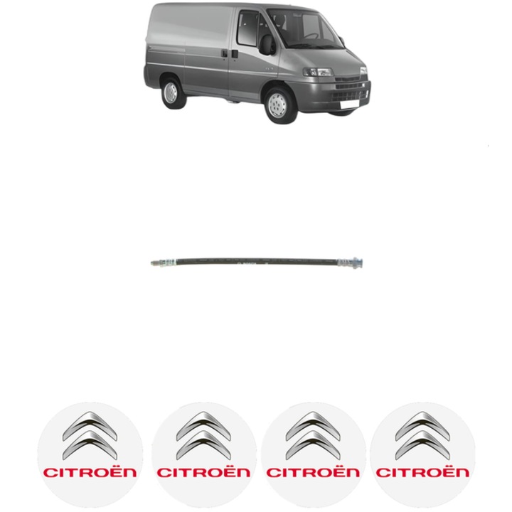 Furtun frana Spate Dreapta / Stanga CITROEN JUMPER I Van (230L) 1.9 TD 90 CP din 1994 - 2002, 4x Stickere auto cu CITROEN