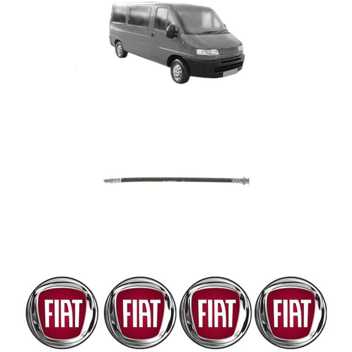 Furtun frana spate FIAT DUCATO Bus (230_) 2.8 TDI, lungime 311mm, set 4 stickere auto