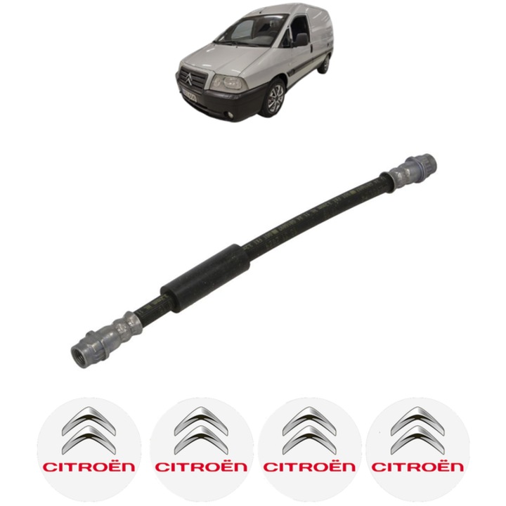 Furtun frana Spate Dreapta / Stanga CITROEN JUMPY II Platform/Chassis 1.6 HDi 90 16V 90 CP din 2007 - 2016, 4x Stickere auto cu CITROEN