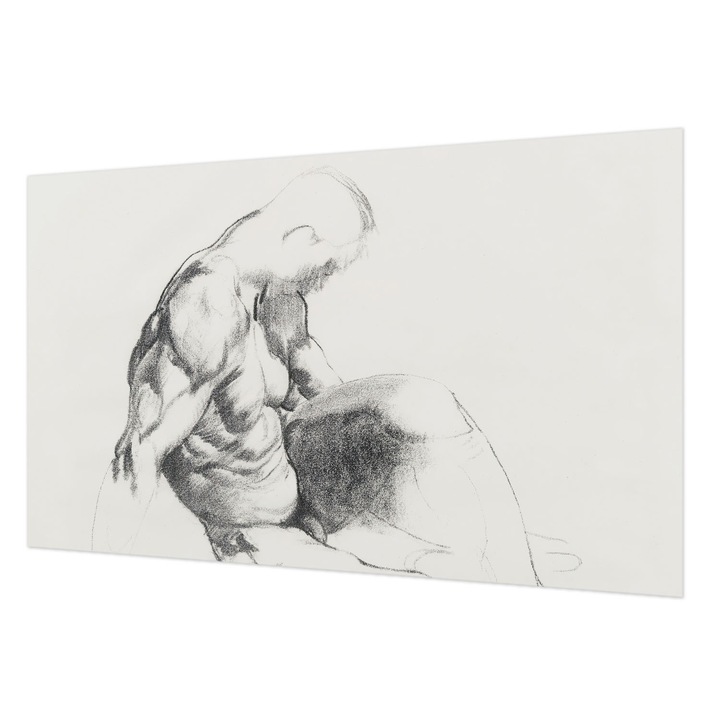 Dekor Tapéta, Wallfluent, Férfi vázlat, Fehér, 416 x 254 cm, Nem Szőtt, Öko, 010100060100000285573