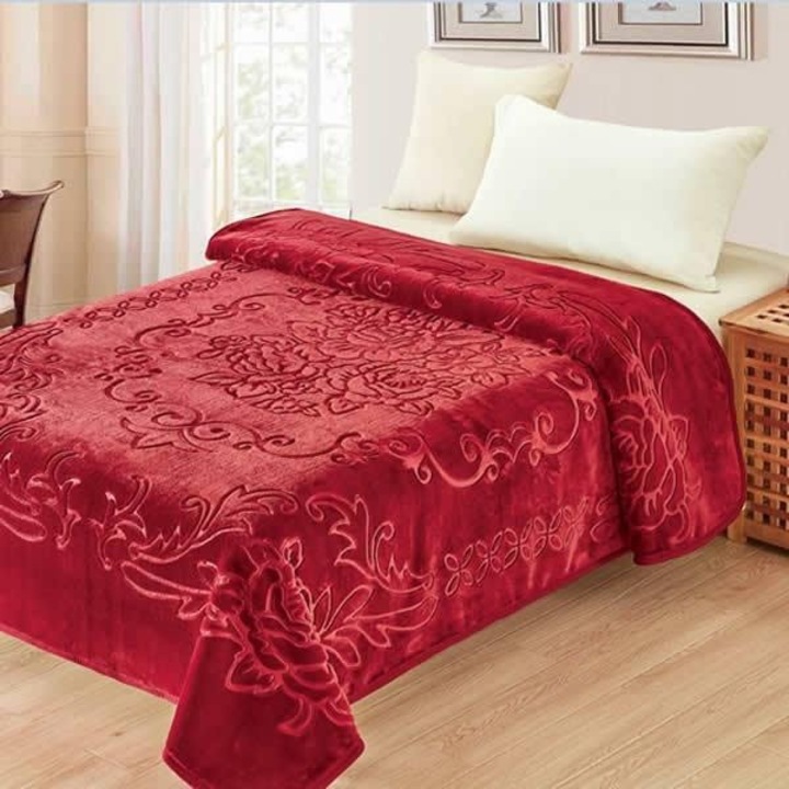 Patura dublata, groasa, 4,5kg, tesatura Cocolino, culoare visiniu burgundy, dimensiune 230/200 - PDC03