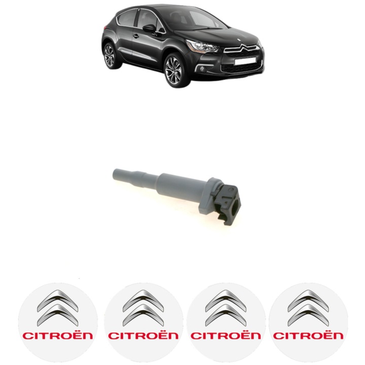Bobina de inductie CITROEN DS4 (NX_) 1.6 THP 155 156 Cp din 2011 - 2015, Bosch, 4x Stickereu auto cu CITROEN