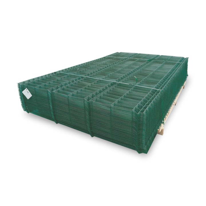 Panou gard bordurat zincat verde, 4.2 mm grosime, 1700 x 2000 mm, pachet 10 bucati