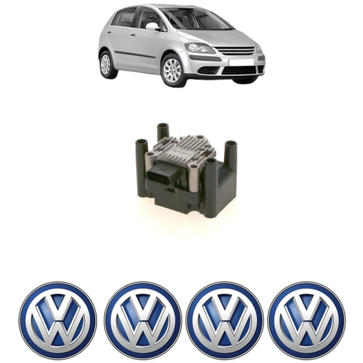 Bobina de inductie Volkswagen GOLF PLUS V (5M1, 521) 1.2 TSI 86 Cp din 2010 - 2013, Bosch, 4x Stickereu auto cu Volkswagen