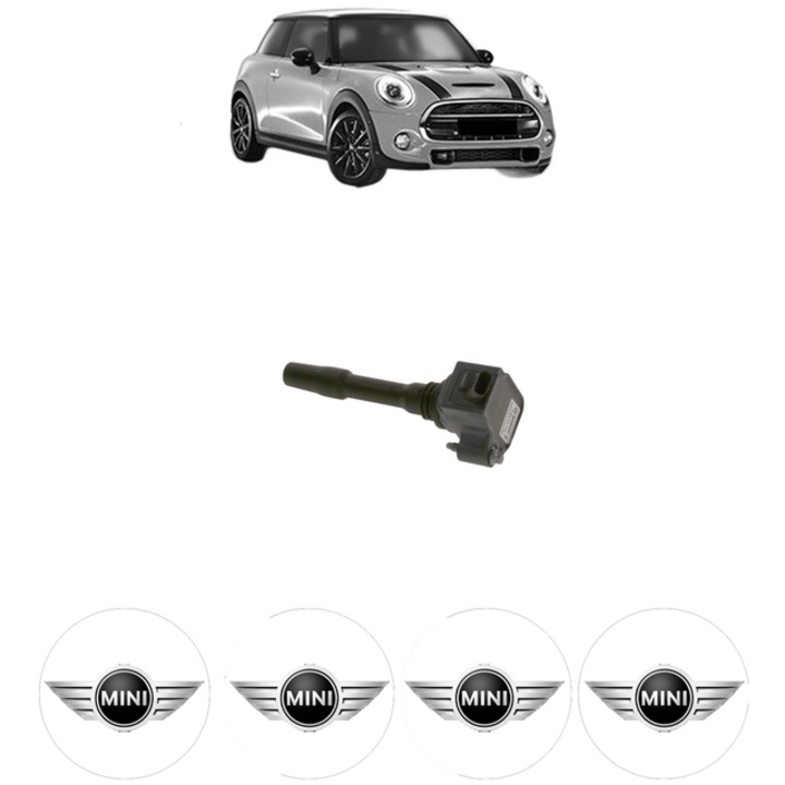 Bobina de inductie MINI MINI (F56) Cooper S 192 Cp din 2013, Bosch, 4x Stickereu auto cu MINI