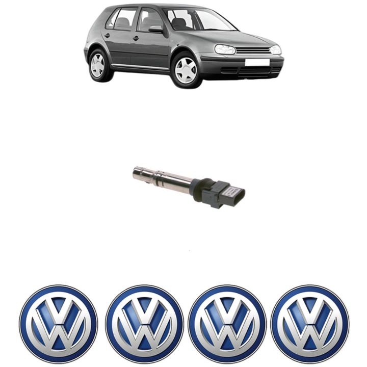 Bobina de inductie Bosch pentru Volkswagen GOLF IV (1J1) 2.3 V5 150 Cp, set 4x stickere auto