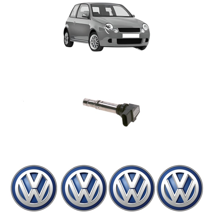 Bobina de inductie Bosch Volkswagen LUPO I 1.4 16V 75 Cp 1998-2005, 4x stickere auto