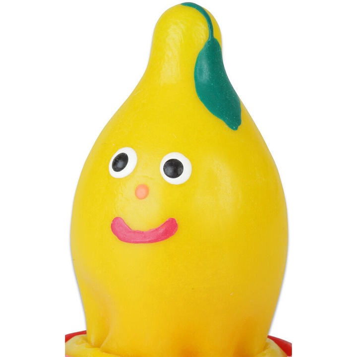 Dekoratív óvszer, kézzel festett, CONDOMERIE, természetes latex, sárga