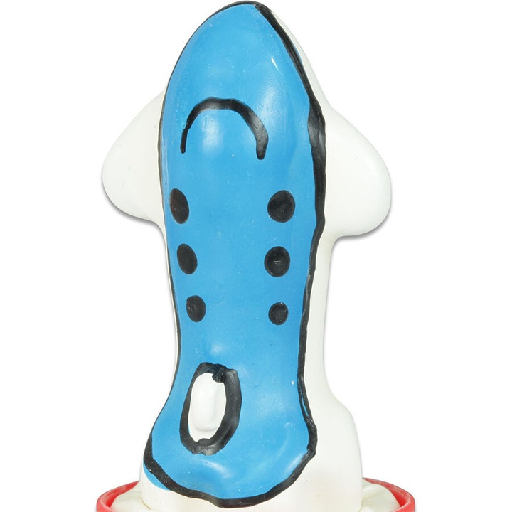 Dekoratív óvszer, CONDOMERIE, latex, kézzel festett, kék/fehér