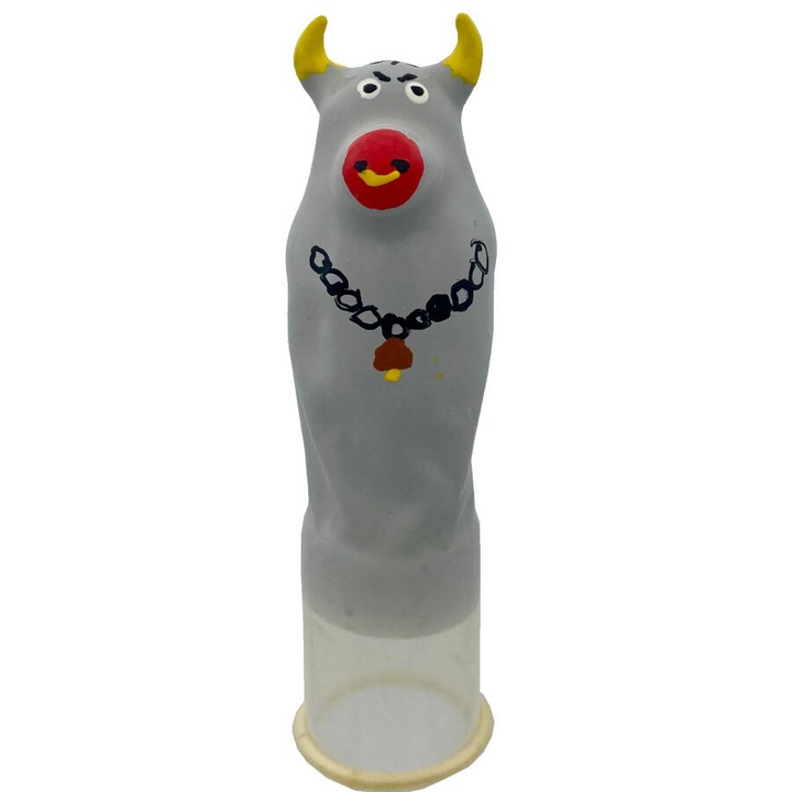 Prezervatív kézzel festett, CONDOMERIE, Többszínű, XL