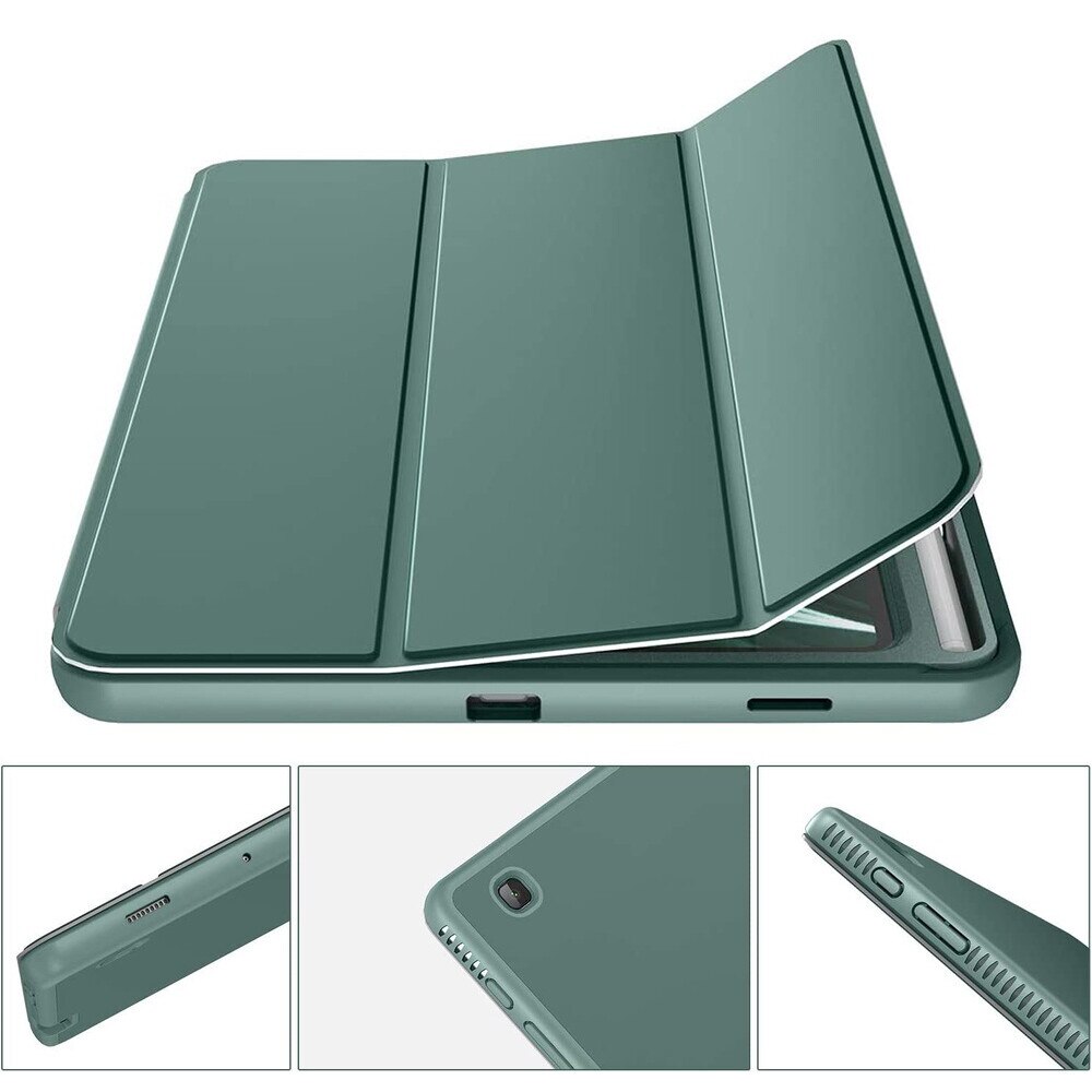 Husa Slim Sigloo, Smart Cover, Trifold, pentru tableta LENOVO Tab M10 3rd Gen(TB-328FU, TB-328XU), 10.1", Verde Inchis