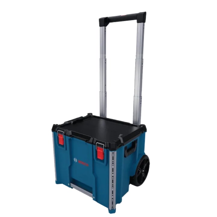 Cutie de transport Bosch Professional 1600A037E1 L-BOXX Contractor 476, roti maner telescopic, 559mmx530mmx476mm, greutata maxima 113kg