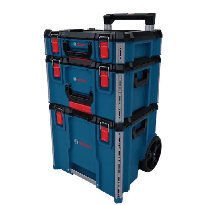 Set 3 cutii de transport Bosch Professional 1600A037DY L-BOXX Contractor Set, 559mmx530mmx936mm, greutate maxima 198 kg