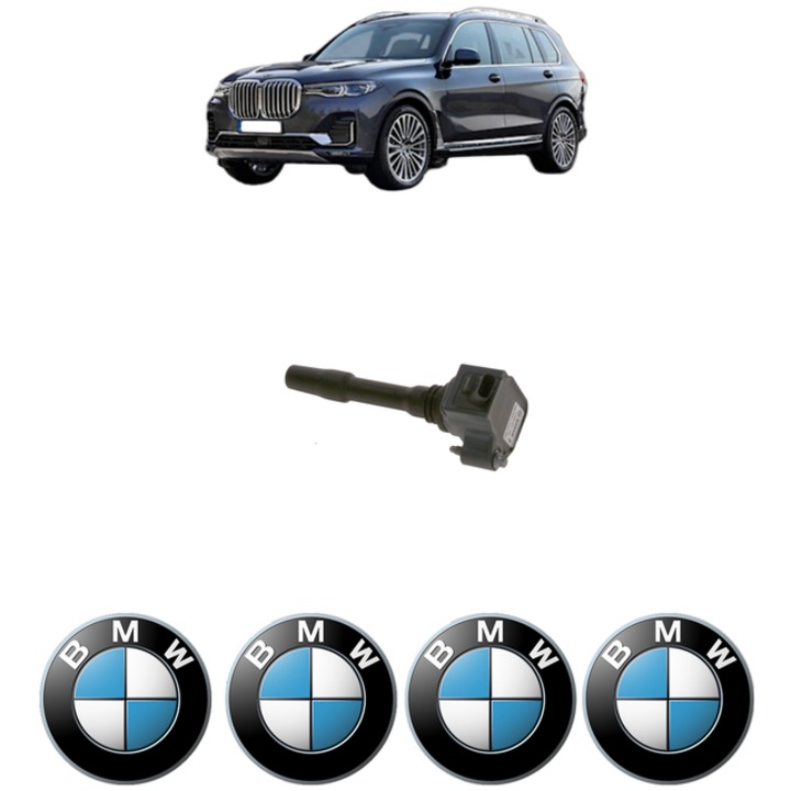 Bobina de inductie BMW Seria X7 (G07) xDrive 40 i 340 Cp din 2019, Bosch, 4x Stickereu auto cu BMW