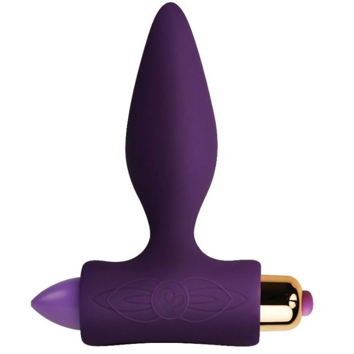 Dop anal cu vibrator, Rocks Off, 7 niveluri de vibratie, silicon, mov