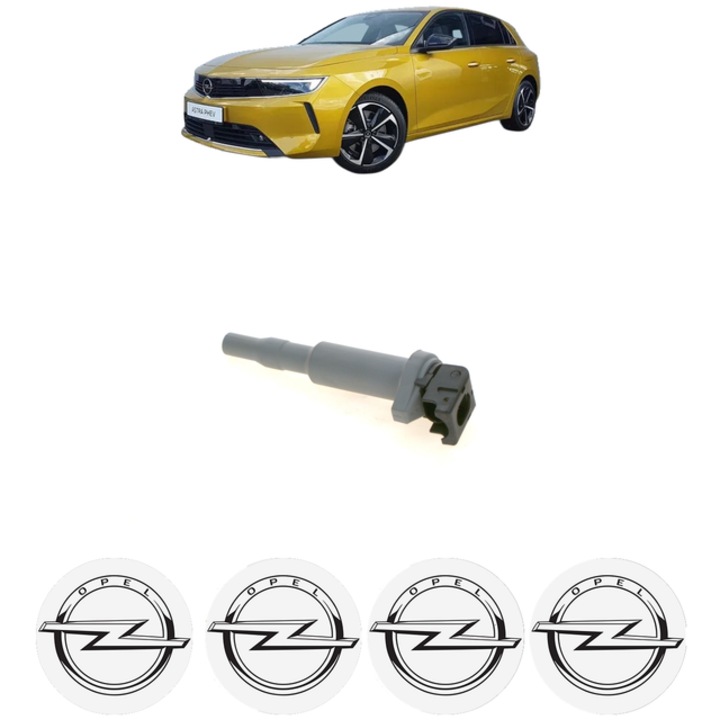 Bobina de inductie Bosch pentru OPEL ASTRA L (OV5) 1.6 Plug-In-Hybrid 181 Cp 2021, set cu 4 stickere auto