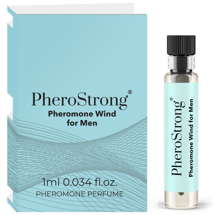 Parfum PheroStrong Wind pentru Barbati, note de angelica, bergamota, patchouli, 1 ml