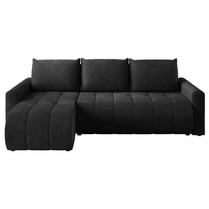 Coltar extensibil living Jula, MIRJAN 24, negru, 149x230x87 cm