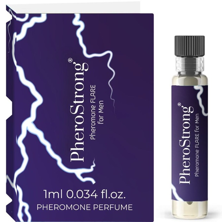 Parfum pentru bărbați, PheroStrong Flare, lavandă și lemn de santal, 1 ml
