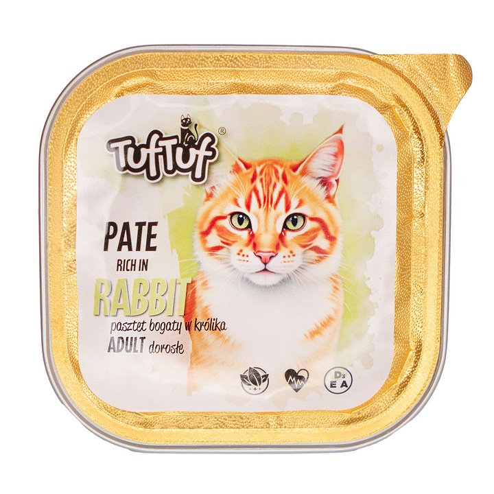 Hrana umedă pentru pisici TufTuf Alupak, pateu bogat în rață, 100g