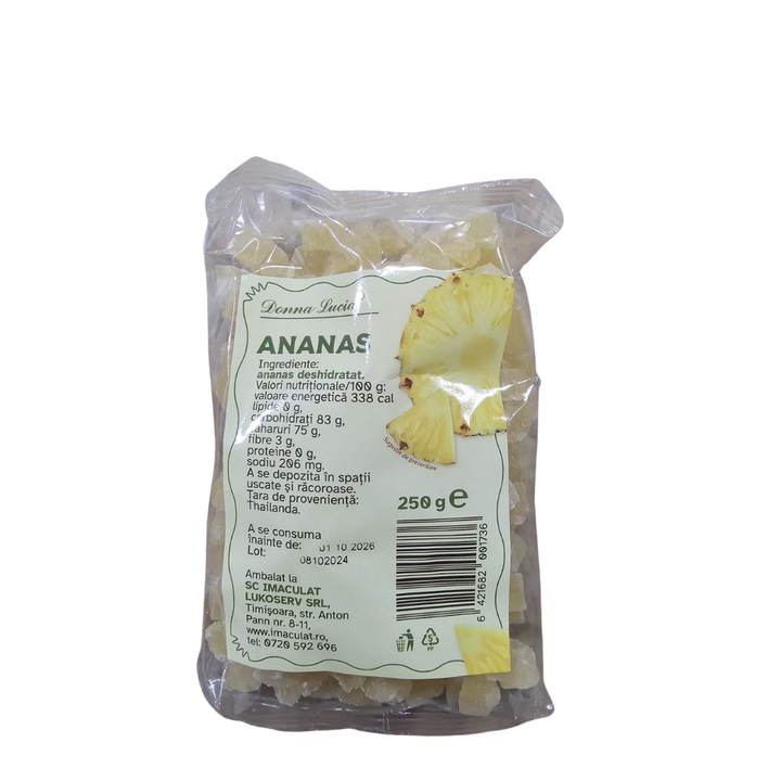 Ananas deshidratat, Donna Lucia, 250g