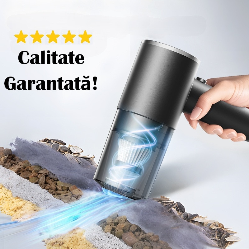Aspirator și suflantă portabilă 3-in-1 Maias, 90W, 5500Pa, cu 5 accesorii, alimentare cu acumulator, compact