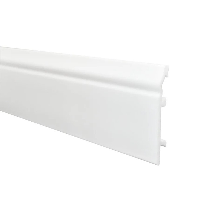 Plintă din polimer Opal, albă, 220x10x1.6 cm, rezistentă la umiditate