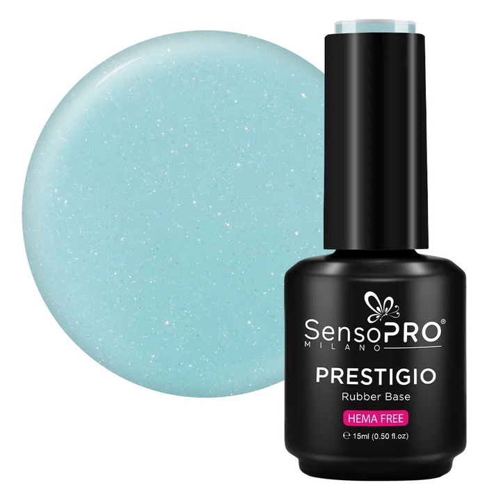 Rubber Base PRESTIGIO SensoPRO Milano - Caribbean Blue 15ml