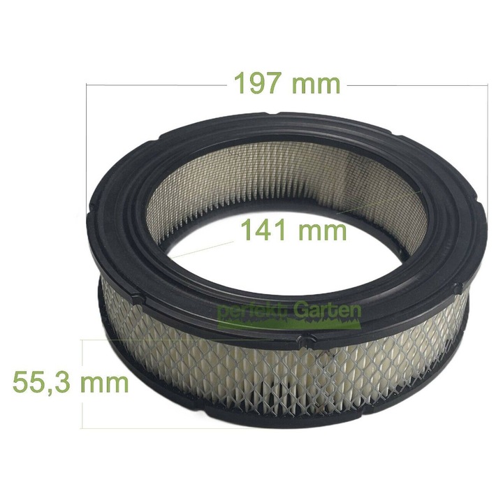 PerfektGarten légszűrő Briggs & Stratton V-Twin, 2 hengeres, 21-23 LE motorokhoz, részletes méretek