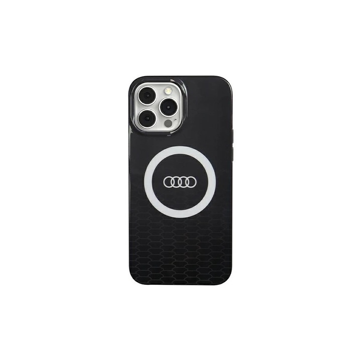 Audi IML Big Logo MagSafe kemény tok iPhone 13 Pro / 13 készülékhez 6.1" fekete AU-IMLMIP13P-Q5/D2-BK