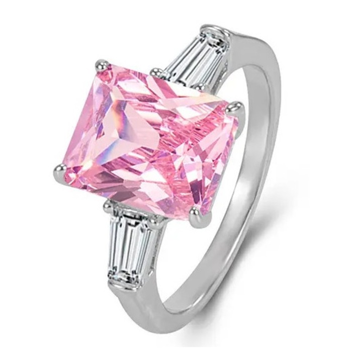 Inel IZMAEL DI-35652, argintiu/roz, 49mm