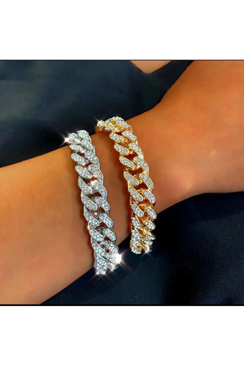 Női karkötő Andra Rose rozsdamentes acélból, arany